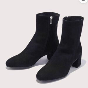 Margaux Black Suede Ankle Boots